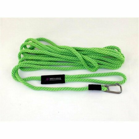 SOFT LINES Floating Dog Swim Snap Leashes 0.5 In. Diameter By 30 Ft. - Lime Green SO456515